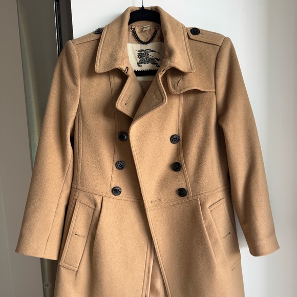 Rare Find - BURBERRY London Wool Cashmere Camel Trench Coat - USA 6 // UK 8 - Picture 3 of 9